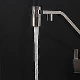 Змішувач для кухні під осмос GAPPO G4395-69 з гнучким виливом, збройова сталь, фото 4