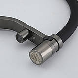 Змішувач для кухні під осмос GAPPO G4395-69 з гнучким виливом, збройова сталь, фото 5