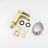 Змішувач для умивальника GAPPO G1007-4, бронза, фото 4