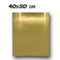 Одноразова фольгована картонна підкладка під торт квадратна розмір 40х50 см