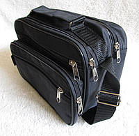 Мужская сумка esW2123 черная барсетка через плечо 24х16х13см