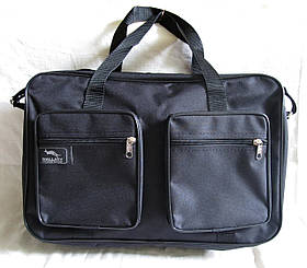 Чоловіча сумка esW2670 чорна барсетка через плече папка портфель А4+ 42x28x14sм