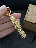 Срібний 24K позолочений православний хрестик, фото 4