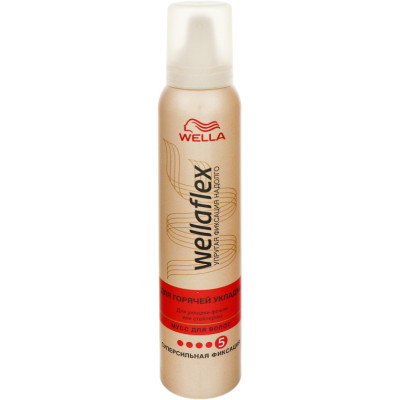 Мус для волосся WellaFlex для гарячого укладання сильної фіксації 200 мл (4064666230900)