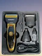 Професійний шейвер триммер Geemy GM 6709 3в1 для бороди носа та вух, фото 6