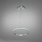 Підвісна світлодіодна люстра кільця 22 Вт колір каркасу хром D-MD88188-300HR dimmer, фото 3