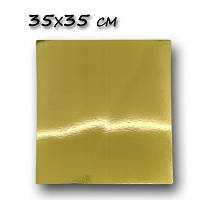 Підкладка фольгована під торт одноразова квадратна розмір 35х35 см