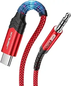 Кабель JSAUX USB C до 3.5mm Audio Aux Jack[3.3 футів], USB Type C до 3.5mm Автомобільний стереокорд для навушників, сумісний з iPh, фото 1