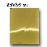 Підкладка під торт прямокутна картон фольгований розмір 25х35 см