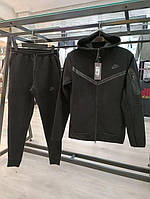 Чоловічий осінній спортивний костюм Nike Tech Fleece black.