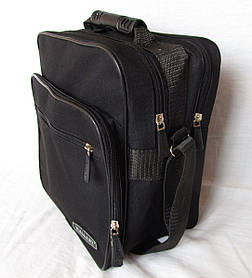 Чоловіча сумка esW2431 чорна барсетка через плече портфель 29x26x18cм