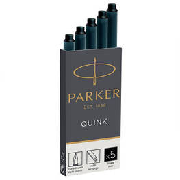 Чорнило для перових ручок Parker Картриджі Quink / 5 шт чорний (11 410BK)