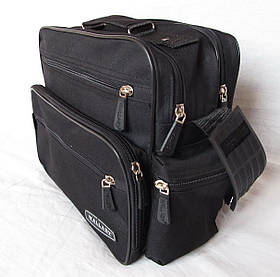 Чоловіча сумка esW2440 чорна барсетка через плече портфель 29x24x15см