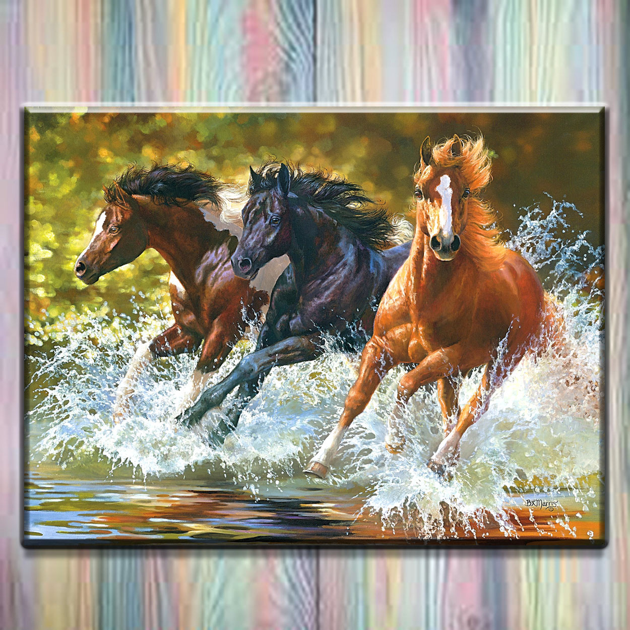 Алмазна мозаbка на підрамнику Тварини "Дикі коні" 40*50 см My-Art TN1133
