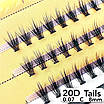 Накладні пучкові вії Nesura Eyelash Tails 20D, 0,07, C, 8 мм, 60 пучків Несура, фото 2