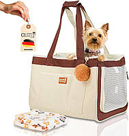 Легкая складная сумка переноска для собак Clever Live с одеялом для собак для маленьких и средних