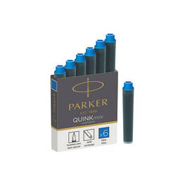Чорнило для перових ручок Parker Картриджі Quink Mini /6шт синій (11 510BLU)