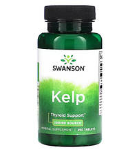 Swanson Kelp Iodine Source 225 mcg 250 Tabs (ламінарія, йод)