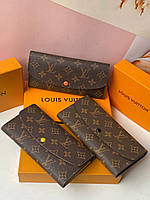 Женский кожаный кошелек Louis Vuitton Луи Виттон в коробке, разные кнопки
