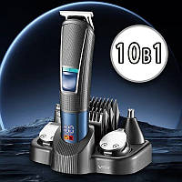 Професійний комплект для стриження VGR v108 10в1 з набором насадок — тример, бритва,стрижка