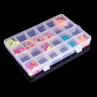 Пластиковый органайзер для мелочей 24 ячейки (Прозрачный) контейнер для рукоделия, органайзер таблеток (TOP)