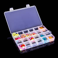 Пластиковый органайзер для мелочей 24 ячейки (Прозрачный) контейнер для рукоделия, органайзер таблеток (TS)