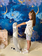 Интерьерная подушка Кот Батон 70 см, популярная плюшевая игрушка антистрес для сна ОПТОМ