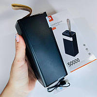 Портативная универсальная мобильная батарея WUW 50000mAh с быстрой зарядкой, Павербанк с фонариком и дисплеем