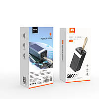 Зовнішній акумулятор Power Bank WUW 2 USB+Micro+TypeC 50000 mAh, джерело переносного заряджання для мобільного телефона