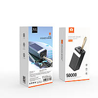 Внешний аккумулятор Power Bank WUW 2USB+Micro+TypeC 50000mAh,Мощная переносная зарядка для мобильного телефона