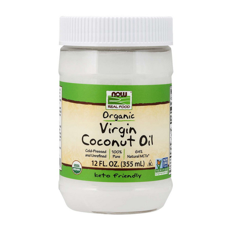 Органічна кокосова олія Now foods Coconut Oil Virgin organic 355 ml