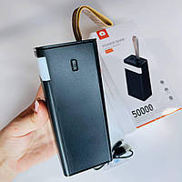 Внешний аккумулятор Power Bank WUW 2USB+Micro+TypeC 50000mAh,Мощная переносная зарядка для мобильного телефона