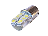 Світлодіодна автомобільна лампа P21W BA15S 12V 12SMD 5050 WHITE в силіконі 1 контакт, фото 5