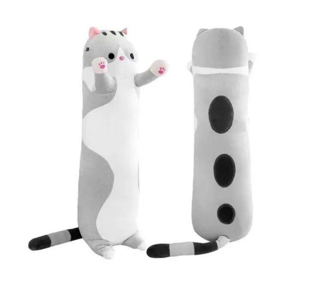 Довга м'яка іграшка високої якості Кіт Батон 110 см м'яка іграшка-обіймашка котик антискрес для сну