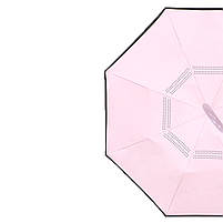 Парасолька навпаки Up-Brella 1166 Pink, фото 3