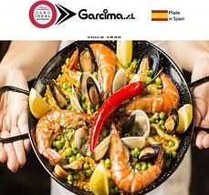 Сковорода емальована з 2 ручками Garcima Paella Valenciana 30 см чорна (20230), 30, фото 4