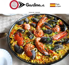 Сковорода емальована з 2 ручками Garcima Paella Valenciana 30 см чорна (20230), 30, фото 5
