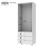 Шафа розпашна для одягу 155х49,5х203,4. Шафа без дзеркал Гелар комплект Doros Сонома 2+2 ДСП, фото 4