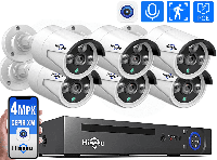 4Мп POE Комплект видеонаблюдения на 6 IP камер Hiseeu