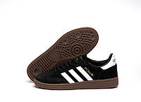 Мужские кроссовки Adidas Spezial (чёрные с белым) стильные качественные весенне-осенние кеды К14258 тренд
