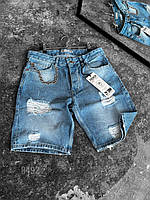 Мужские джинсовые шорты (синие) 8492 качественная повседневная одежда для парней vkross
