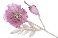 Декоративный цветок Мак, 49см, цвет светло-лиловый