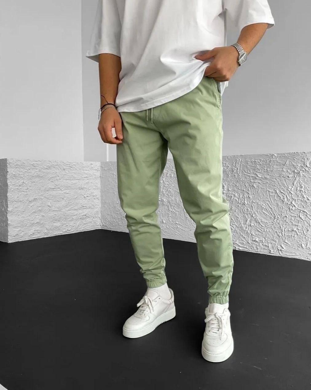 Чоловічі джинси джогери (зелені) 23003 MINT
