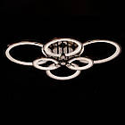 Світлодіодна люстра 135 Вт на пульті д/у з діммером і підсвічуванням основи колір каркасу чорний хром D-9133/6BHR LED, фото 4