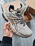 Чоловічі кросівки Asics Gel-Kahana Beige (бежеві з чорним) спортивні зручні кроси 1227TP топ, фото 3