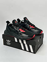 Мужские кроссовки Adidas X9000 L3 CORE black/red (чёрные с красным) спортивные мягкие кроссы A2176-7 тренд