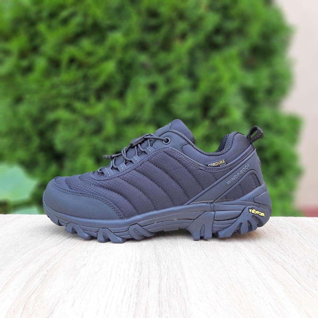 Чоловічі зимові кросівки Merrell Vibram Cordura (чорні) модні низькі кросівки 3932 Мерелл vkross