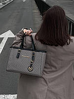 Женская подарочная сумка шопер MK Jet Set Big Brown (коричневая) AS103 стильная сумочка Мишель Корс топ