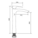 Змішувач високий для умивальника GAPPO G1007-42, бронза, фото 8