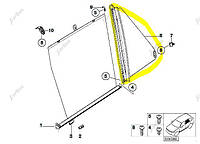 Шторка боковой двери солнцезащитная BMW X5 E53 (2003-2006) рестайл, 51168266358